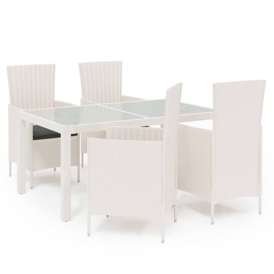 Stół ogrodowy ze stalowymi ramami - biały 150x90x7 Inna marka