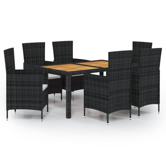 Stół ogrodowy ze stalowymi ramami i krzesłami z po Inna marka