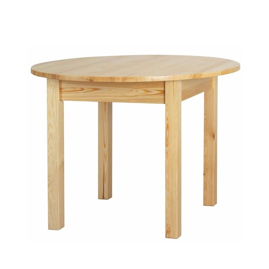 Stół okrągły Ø103 drewniany, sosna naturalna lakierowana, MEBLE DOKTÓR producent mebli Meble Doktór