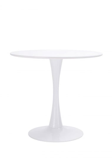 Stół okrągły Biały-MDF, podstawa metalowa, fi 90 Modesto Design