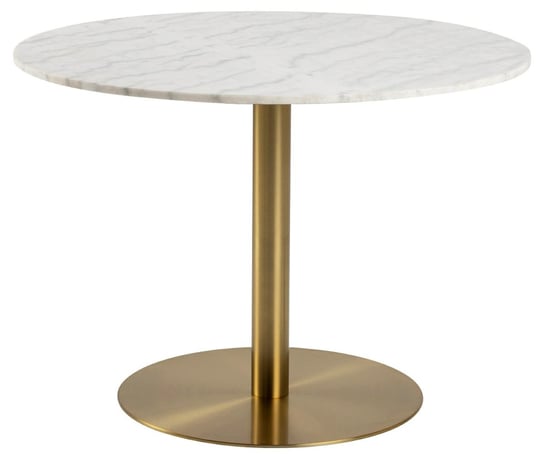 Stół okrągły Corby marmur/złoty 80cm Actona