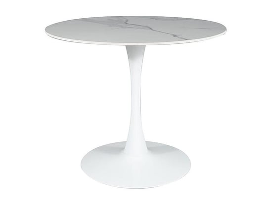 Stół okrągły ESPERO ceramika calacatta/biały glamour Signal