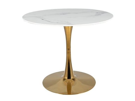 Stół okrągły ESPERO ceramika calacatta/złoty glamour Signal