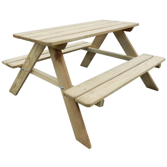 Stół piknikowy z drewna sosnowego, 89x89,6 cm, zie Zakito Europe