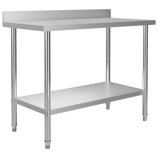 Stół roboczy stalowy 120x60x93 cm, srebrny Inna marka