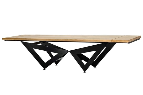 Stół rozkładany AXEL 260-340 dębowy - drewno naturalne, metal King Home