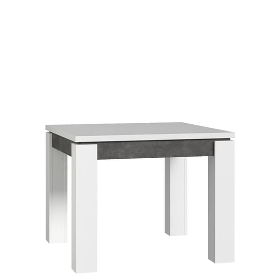Stół rozkładany Biały - Beton ciemnoszary Shumee