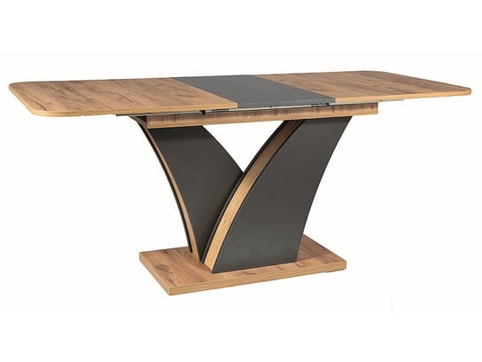 Stół rozkładany do jadalni DIVANI 140(180)x80 dąb wotan/antracyt Signal Meble