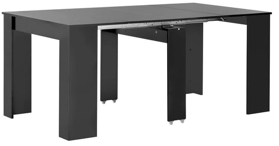Stół rozkładany ELIOR Bares, czarny, 175x90x75 cm Elior