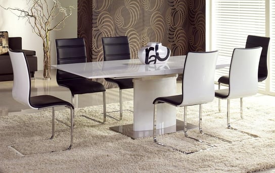 Stół rozkładany ELIOR Dartin, biały, 180x90x76 cm Elior