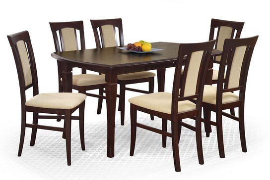 Stół rozkładany ELIOR Lister XL, brązowy, 160-240x90x74 cm Elior