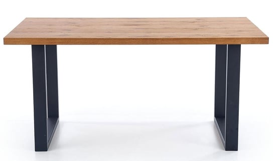 Stół rozkładany ELIOR Marco 2X, brązowo-czarny, 160x90x76 cm Elior