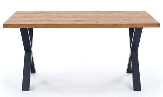 Stół rozkładany ELIOR Pedro, brązowo-czarny, 160x90x76 cm Elior