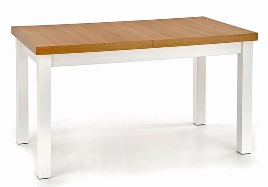 Stół rozkładany ELIOR Selen 2X, brązowo-biały, 76x220x80 cm Elior