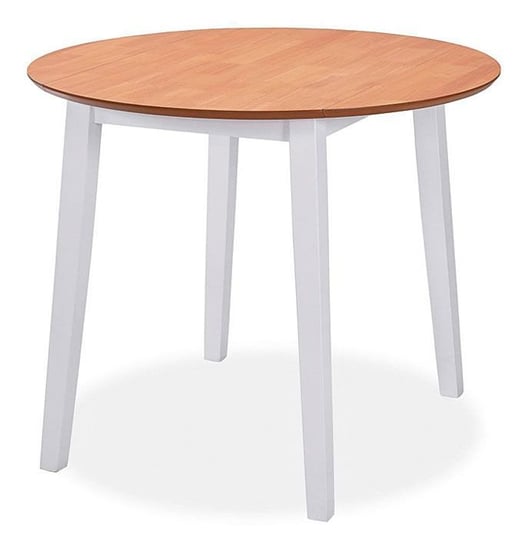 Stół rozkładany ELIOR Toto, biały-brąz, 90x90x75 cm HOME SELECT