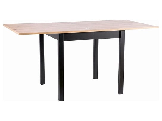 Stół rozkładany kwadratowy FLIP 80(160)x80 dąb artisan/czarny Signal Meble