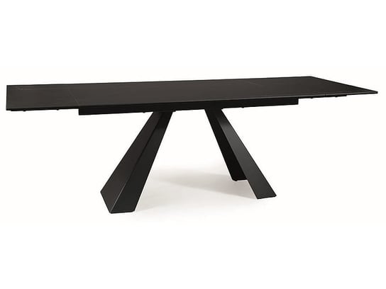 Stół rozkładany SALVADORE CERAMIC (160-240)x90 czarny/czarny mat Signal