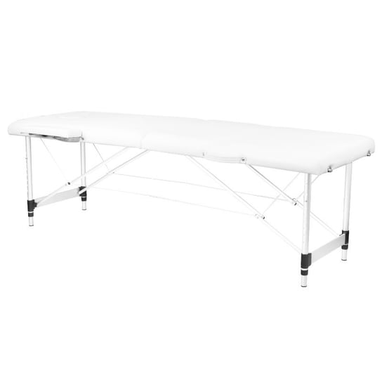 Stół Składany Do Masażu Aluminiowy Komfort 2 Segmentowe White ACTIVESHOP