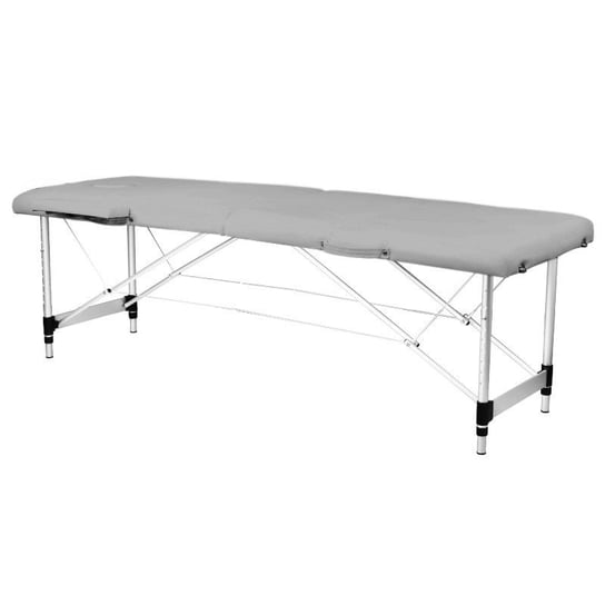 Stół Składany Do Masażu Aluminiowy Komfort 2 Segmentowy Szary ACTIVESHOP