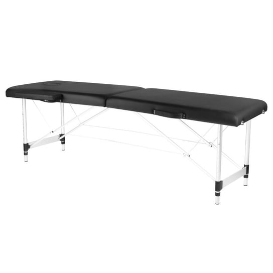 Stół Składany Do Masażu Aluminiowy Komfort 2 Segmenty Black ACTIVESHOP