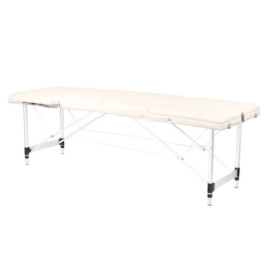 Stół Składany Do Masażu Aluminiowy Komfort 3 Segmentowy Cream ACTIVESHOP
