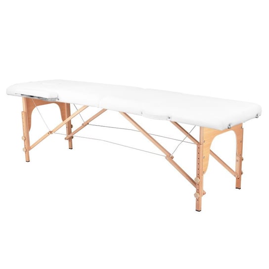 Stół Składany Do Masażu Wood Komfort 2 Segmentowe White ACTIVESHOP
