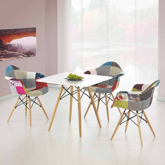 Stół STYLE FURNITURE Terrano, biały, 80x80x75 cm Style Furniture
