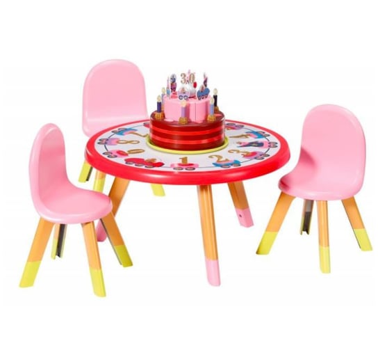 Stół urodzinowy z krzesłami, Baby Born ZAPF