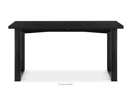Stół w stylu loftowym rozkładany matowy czarny CETO Konsimo Konsimo