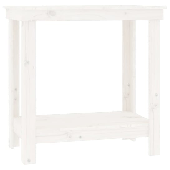 Stół warsztatowy drewniany, 80x50x80 cm, biały Inna marka