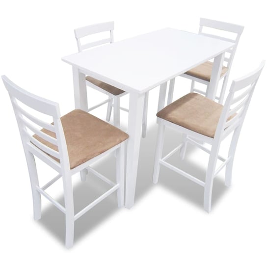 Stół z 4 krzesłami biały 110x60x90,8 cm + 4 krzesł Zakito Europe