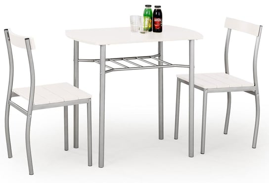 Stół z krzesłami PROFEOS Twiner, biały, 82x50x75 cm Profeos