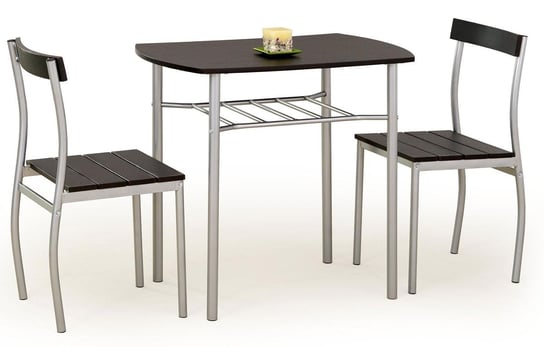 Stół z krzesłami PROFEOS Twiner, brązowy, 82x50x75 cm Profeos