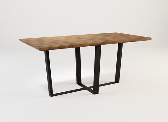 Stół z litego drewna orzechowego i stali V03 SJ NUT LOFTABLE