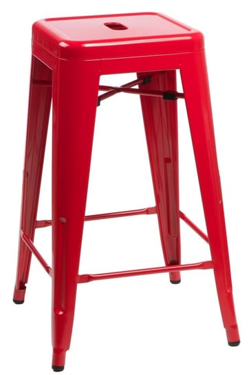 Stołek barowy D2.DESIGN Paris, czerwony, 41x41x66 cm D2.DESIGN