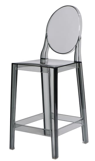 Stołek barowy D2.DESIGN Viki, transparentny, 37x40x104 cm D2.DESIGN