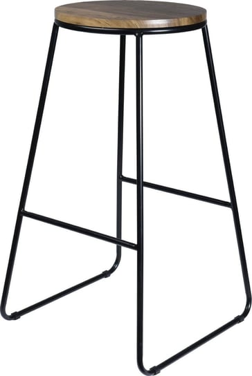 Stołek barowy INTESI Hest, czarny, 40x70 cm Intesi