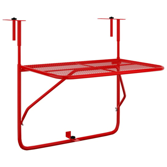 Stolik balkonowy czerwony 60x40x65 cm - składany Zakito Europe