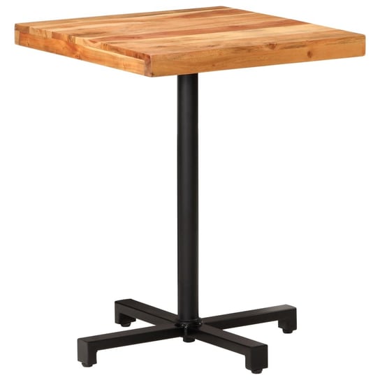 Stolik bistro drewno akacjowe, 60x60x75 cm, czarny Zakito