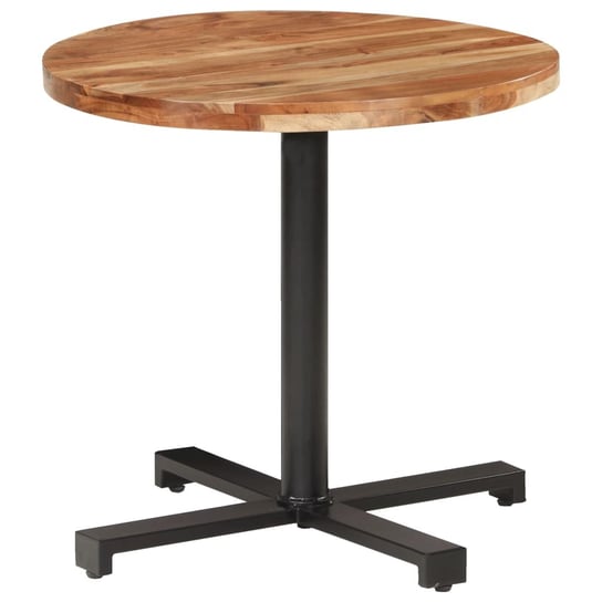 Stolik bistro drewno akacjowe, 80x75 cm, czarny / AAALOE Inna marka