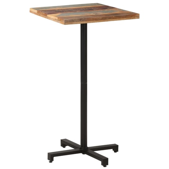 Stolik bistro, kwadratowy, 60x60x110 cm, lite drewno z odzysku vidaXL