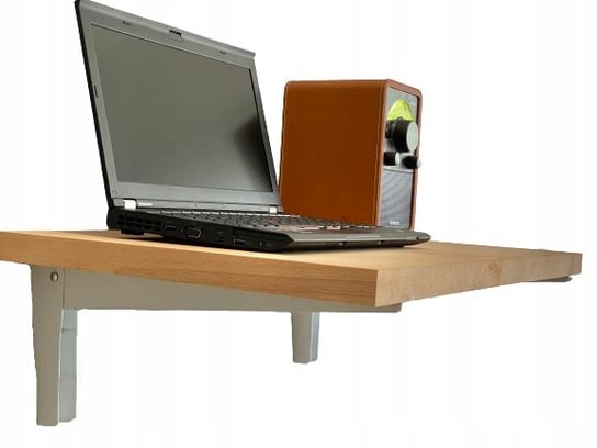 Stolik Blat składany biuro przyścienne drewno buk 60x41cm Marketzone