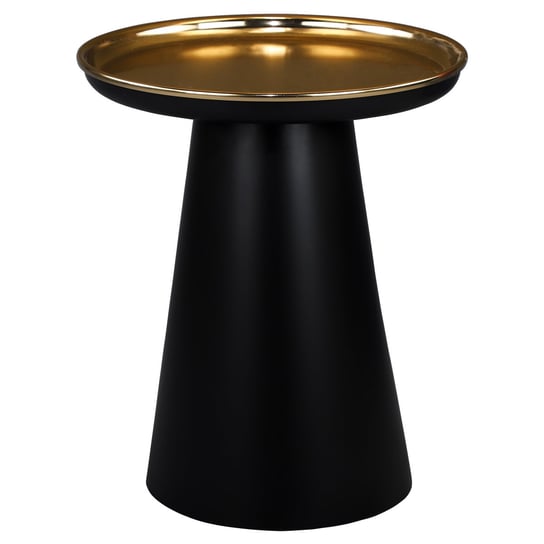 Stolik boczny Ø 50 cm złoto-czarny matowy metal WOMO-Design WOMO-DESIGN