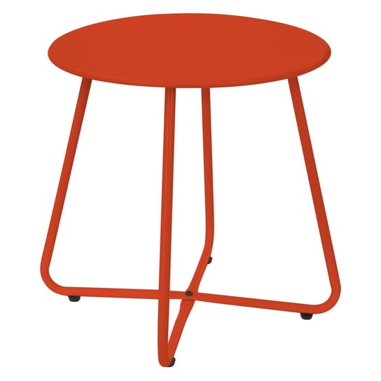 Stolik boczny 52x46 cm czerwony wykonany z metalu ML design ML-DESIGN