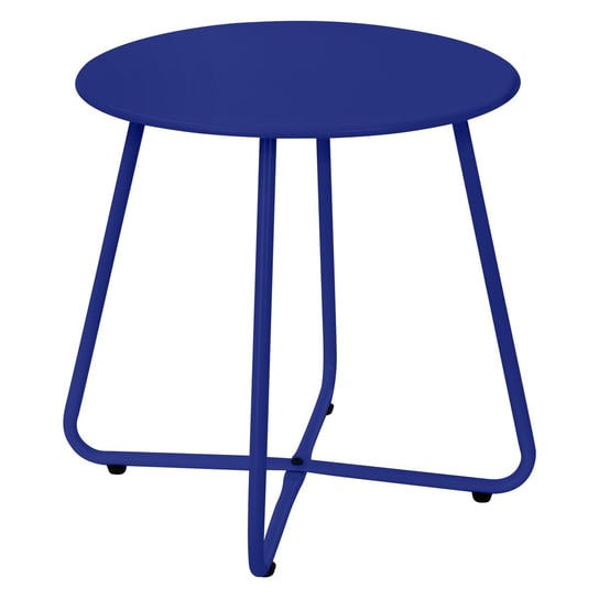 Stolik boczny 52x46 cm niebieski wykonany z metalu ML design ML-DESIGN