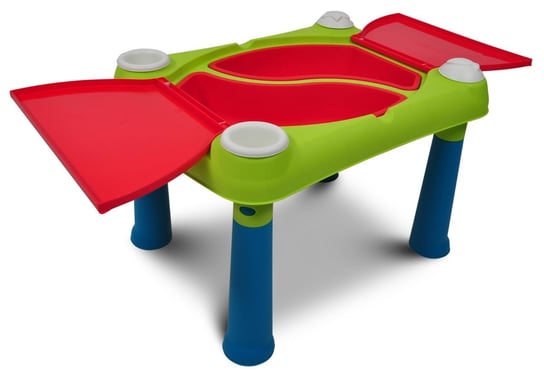 Stolik dla dzieci Creative FUN table, zielono-niebiesko-czerwony, 56x79x50 cm Keter