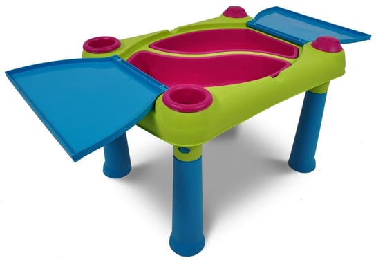 Stolik dla dzieci Creative FUN table, zielono-niebiesko-fioletowy, 56x79x50 cm Keter