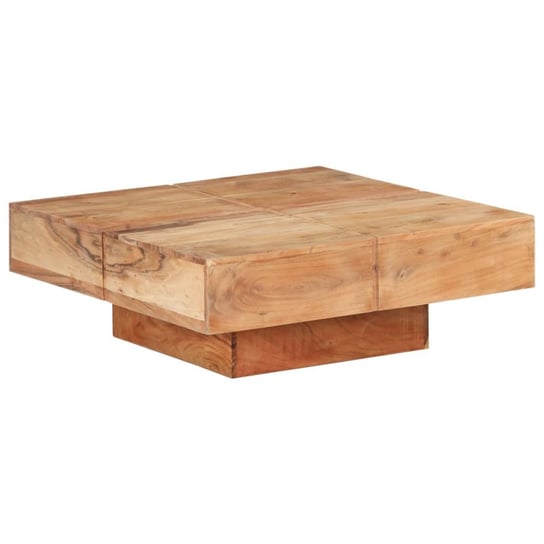 Stolik kawowy, 80x80x28 cm, lite drewno akacjowe vidaXL