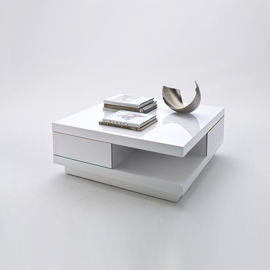 Stolik kawowy Avante, biały połysk, 85x85x30 cm Fato Luxmeble