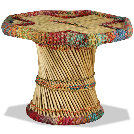 Stolik kawowy bambusowy, 60x60x45 cm, różnokolorow Inna marka